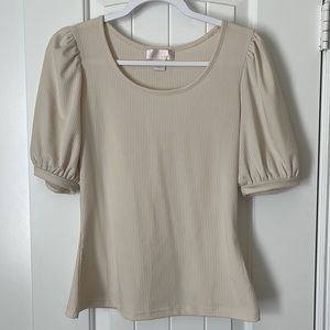 Rachel Parcell nude ribbed top